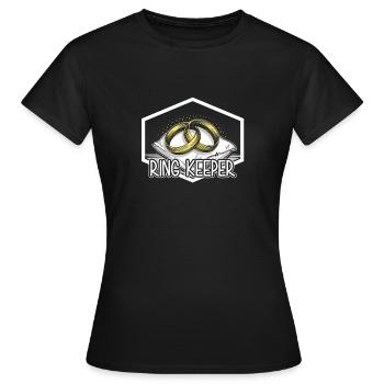 Ringträger Ring Dude Kinder Trauzeuge Hochzeit - Frauen T-Shirt - Schwarz - Vorne - AI Model Female 172 dark (172cm)