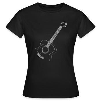 guitare - T-shirt Femme - noir - Devant - AI Model Female 172 dark (172cm)