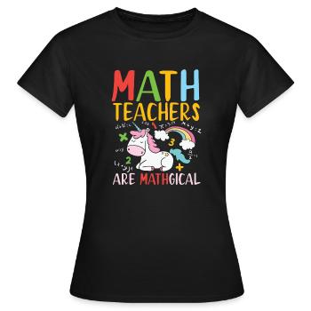 Mathematiklehrer sind mathematisch - Frauen T-Shirt - Schwarz - Vorne - AI Model Female 172 dark (172cm)