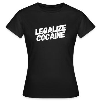 Légalisez l'amateur de drogue de cadeau drôle de bâillon de cocaïne - T-shirt Femme - noir - Devant - AI Model Female 172 dark (172cm)