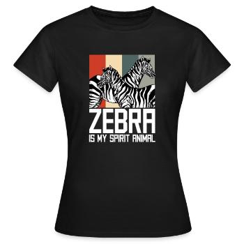Zebra Gift present Idea - Women's T-Shirt - black - Front - AI Model Female 172 dark (172cm)