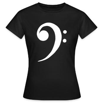 Bass Clef Bass Clef Clef Bassist - Women's T-Shirt - black - Front - AI Model Female 172 dark (172cm)
