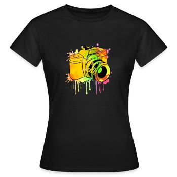Appareil photo - T-shirt Femme - noir - Devant - AI Model Female 172 dark (172cm)