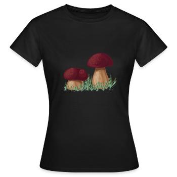Porcini Mushrooms pick mushroom picker mushroom - Women's T-Shirt - black - Front - AI Model Female 172 dark (172cm)