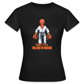 Pieuvres - BJJ Jiu-Jitsu, Grappling et MMA - T-shirt Femme - noir - Devant - AI Model Female 172 dark (172cm)