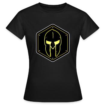 Casque masque spartiate de Troie - T-shirt Femme - noir - Devant - AI Model Female 172 dark (172cm)