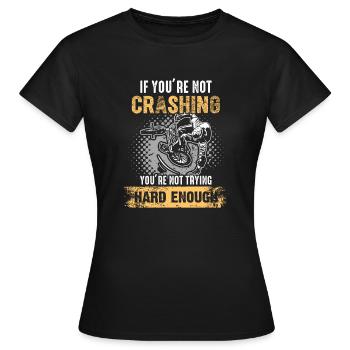 Wenn du nicht abstürzt - Frauen T-Shirt - Schwarz - Vorne - AI Model Female 172 dark (172cm)