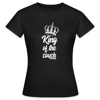 King of the couch - Women's T-Shirt - black - Front - AI Model Female 172 dark (172cm)