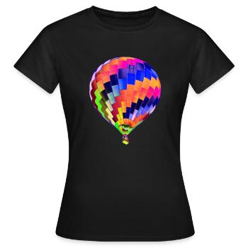 Heißluftballon - Frauen T-Shirt - Schwarz - Vorne - AI Model Female 172 dark (172cm)