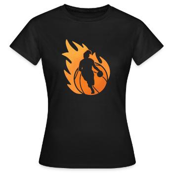 Basketball basketballer basketballmannschaft - Frauen T-Shirt - Schwarz - Vorne - AI Model Female 172 dark (172cm)