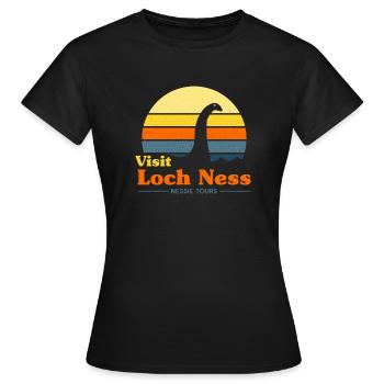 Nessie Besuch Loch Ness Nessie Touren legendär - Frauen T-Shirt - Schwarz - Vorne - AI Model Female 172 dark (172cm)