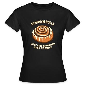 Eat Cinnamon German Funny Teacher Gramatik Gift - Women's T-Shirt - black - Front - AI Model Female 172 dark (172cm)