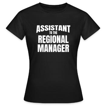Assistant to the Regional Manager Gift Office - Women's T-Shirt - black - Front - AI Model Female 172 dark (172cm)