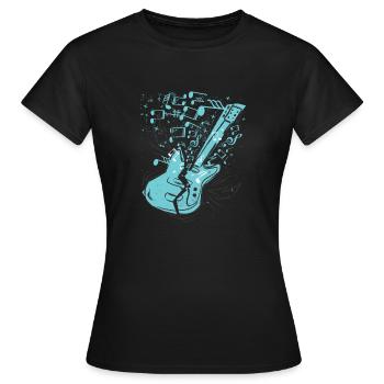Musik Gitarre - Frauen T-Shirt - Schwarz - Vorne - AI Model Female 172 dark (172cm)