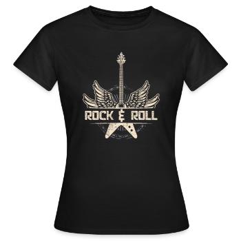 Classic Rock Geschenkdesign für den 80er Classic Rock - Frauen T-Shirt - Schwarz - Vorne - AI Model Female 172 dark (172cm)