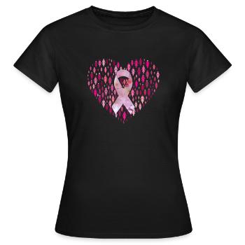 Breast Cancer Awarness - Women's T-Shirt - black - Front - AI Model Female 172 dark (172cm)