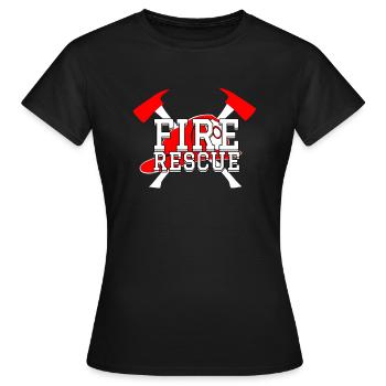 Firefighter Gift Fire Rescue Firefighter Gifts - Frauen T-Shirt - Schwarz - Vorne - AI Model Female 172 dark (172cm)