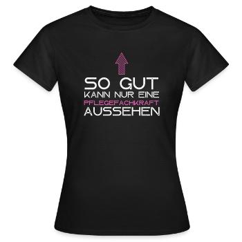 Lustiger Spruch Für Pflegefachkraft Vintage - Frauen T-Shirt - Schwarz - Vorne - AI Model Female 172 dark (172cm)