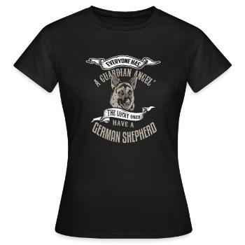 Deutscher Schäferhund Hundebesitzer Geschenk - Frauen T-Shirt - Schwarz - Vorne - AI Model Female 172 dark (172cm)
