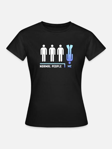 Normale Leute Tauchen Unterwasser Diving Geschenk - Frauen T-Shirt - Schwarz