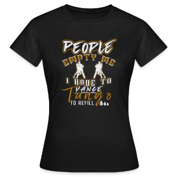 Tango - Women's T-Shirt - black - Front - AI Model Female 172 dark (172cm)
