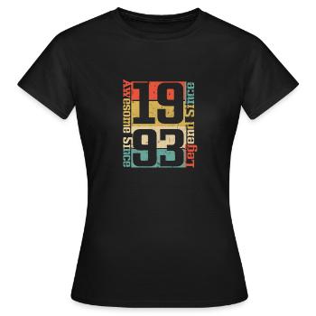 Awesome since 1993, Legend since 1993 - Women's T-Shirt - black - Front - AI Model Female 172 dark (172cm)
