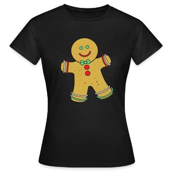 CHRISTMAS biscuit - Women's T-Shirt - black - Front - AI Model Female 172 dark (172cm)
