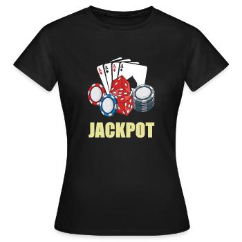 Casino Jackpot - Frauen T-Shirt - Schwarz - Vorne - AI Model Female 172 dark (172cm)