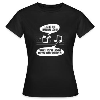 Orchester Blasorchester Machring Band Big Band - Frauen T-Shirt - Schwarz - Vorne - AI Model Female 172 dark (172cm)