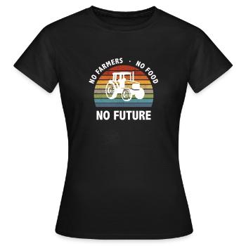 Agriculture demo protest for farmer and farmer - Women's T-Shirt - black - Front - AI Model Female 172 dark (172cm)