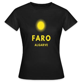 Faro Algarve - Frauen T-Shirt - Schwarz - Vorne - AI Model Female 172 dark (172cm)