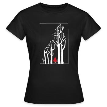 Petit Chaperons rouges - T-shirt Femme - noir - Devant - AI Model Female 172 dark (172cm)