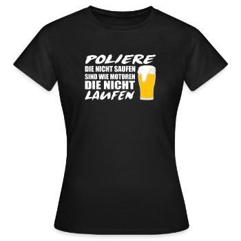 Polier Baustelle Bauarbeiter Geschenkidee - Frauen T-Shirt - Schwarz - Vorne - AI Model Female 172 dark (172cm)