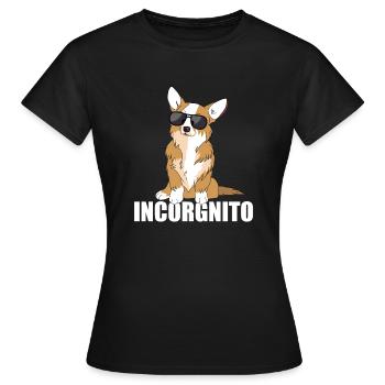 Vintage Incorgnito Funny Shirt Liebhaber Corgi - Frauen T-Shirt - Schwarz - Vorne - AI Model Female 172 dark (172cm)