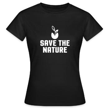 Environnement durable de conservation de la nature cadeau durable - T-shirt Femme - noir - Devant - AI Model Female 172 dark (172cm)