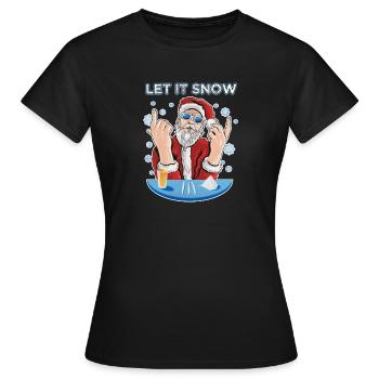 Let it snow Cocaine Ugly Christmas Pull - T-shirt Femme - noir - Devant - AI Model Female 172 dark (172cm)