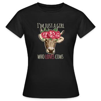 Kühe Geschenk Kuhl wie Muhviestar Führungskraft - Frauen T-Shirt - Schwarz - Vorne - AI Model Female 172 dark (172cm)