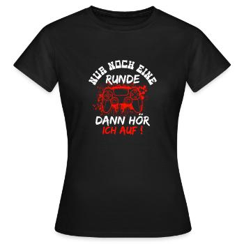Nur noch eine Runde dann hör ich auf - Frauen T-Shirt - Schwarz - Vorne - AI Model Female 172 dark (172cm)