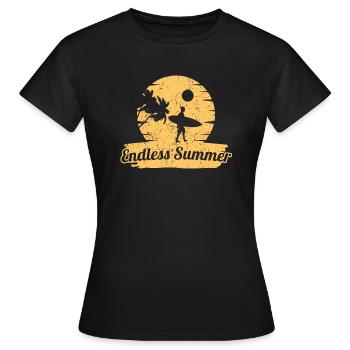 Buzzer sans fin - T-shirt Femme - noir - Devant - AI Model Female 172 dark (172cm)
