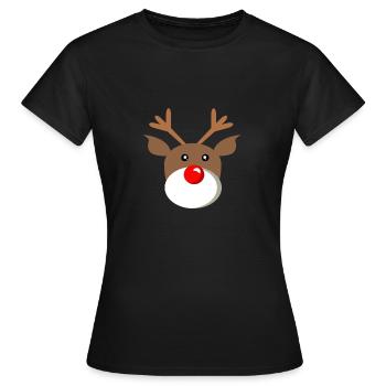Rudolph - T-shirt Femme - noir - Devant - AI Model Female 172 dark (172cm)