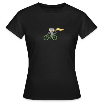 Souris à vélo - mobilité verte Conduite sans CO2 - T-shirt Femme - noir - Devant - AI Model Female 172 dark (172cm)