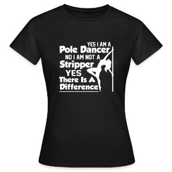 Pole Dance Je suis un pole dancer - T-shirt Femme - noir - Devant - AI Model Female 172 dark (172cm)