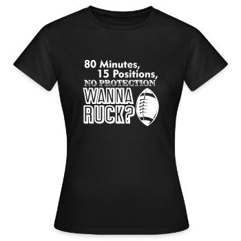 Rugby will rucken - Frauen T-Shirt - Schwarz - Vorne - AI Model Female 172 dark (172cm)