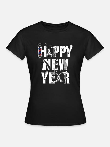 Barber Happy New Year - T-shirt Femme - noir