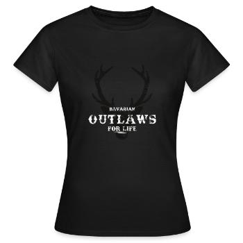 Cadeau de cerf bavarois hors-la-loi bavarois - T-shirt Femme - noir - Devant - AI Model Female 172 dark (172cm)