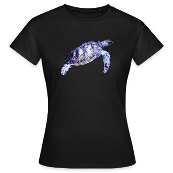 Tortue aquatique - T-shirt Femme - noir - Devant - AI Model Female 172 dark (172cm)