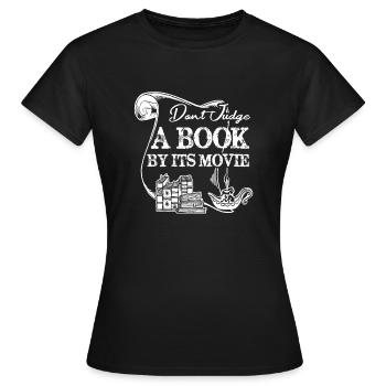 Livre Ne jugez pas un livre - T-shirt Femme - noir - Devant - AI Model Female 172 dark (172cm)