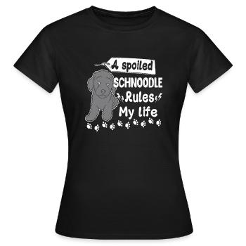Ein verdorbener Schnudel regiert mein Leben - Frauen T-Shirt - Schwarz - Vorne - AI Model Female 172 dark (172cm)