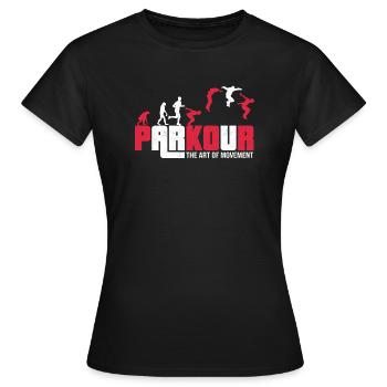 Parkour Freerunning Parkourläufer Geschenk - Frauen T-Shirt - Schwarz - Vorne - AI Model Female 172 dark (172cm)