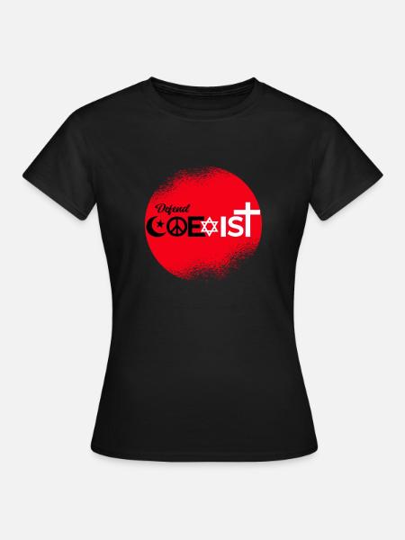 Defend Coexist - Frauen T-Shirt - Schwarz